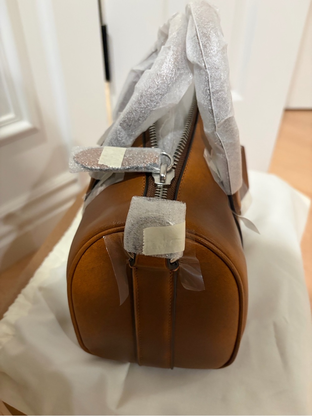 Coach Compass 25 Leather Mini Duffel Satchel - Loved Leather - Burnt Sienna - Picture 4 of 7